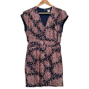 Pippa Women's Mini Silk Dress Floral Cap Sleeve Lined Size 6